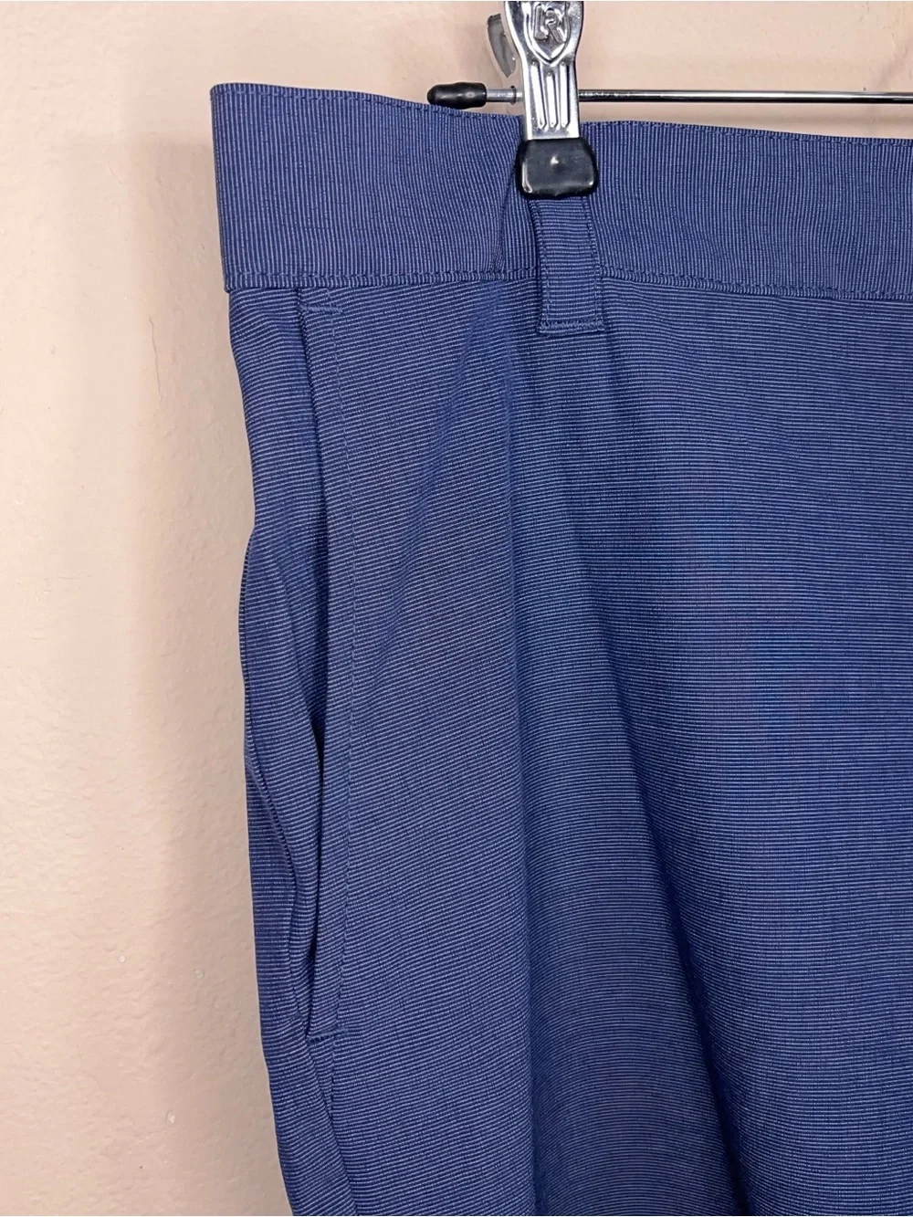 Size 34 Banana Republic Navy Blue Flat Front Shorts Stretch Pockets Golf